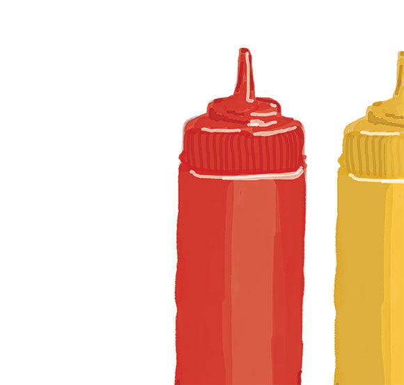 Katchup & Mustard Squeeze Bottles Card