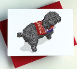 Poodle Sweater Card