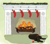 Christmas Dog Fireplace Zoom