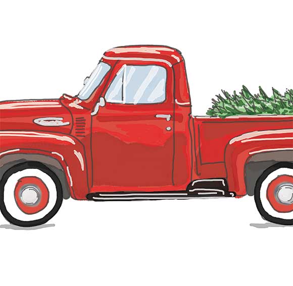 Red Christmas Truck