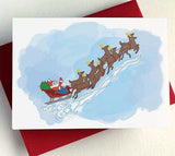 Santa Reindeer Card