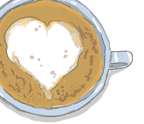 Heart Cappuccino Card