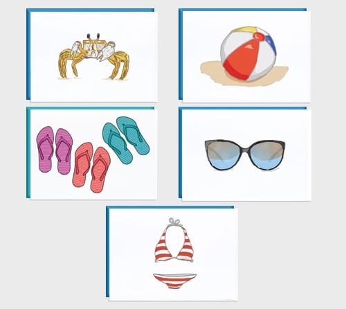 Summer Greeting Card Set