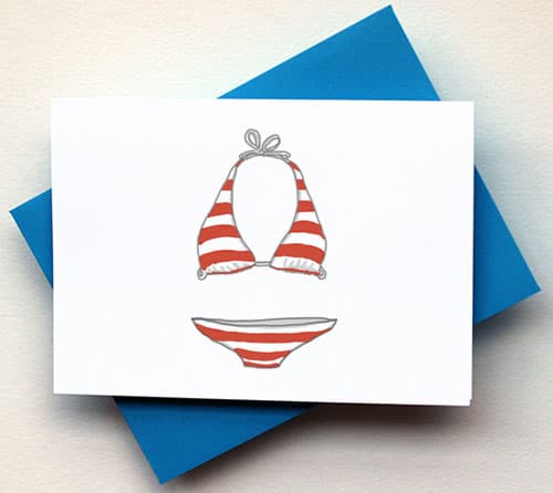Red Bikini Card