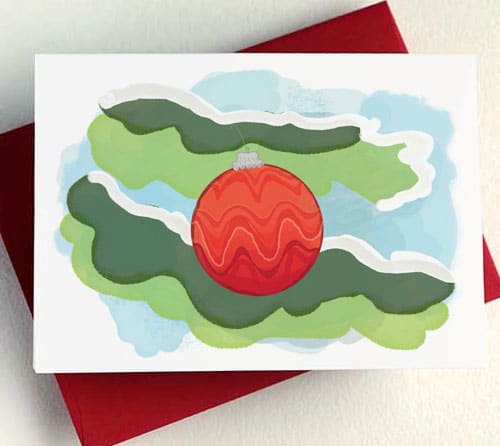 Red Ornament Card