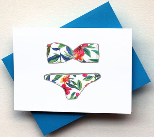 Tropical Bikini Card